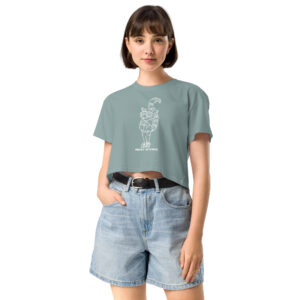 Dr. Watson Crop Top (White Print)